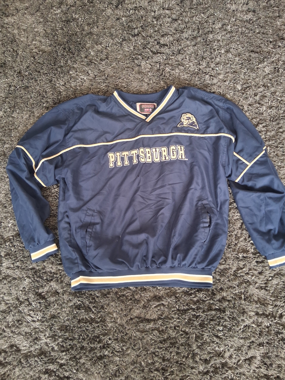 Pittsburgh Navy and Gold Pullover Jacket